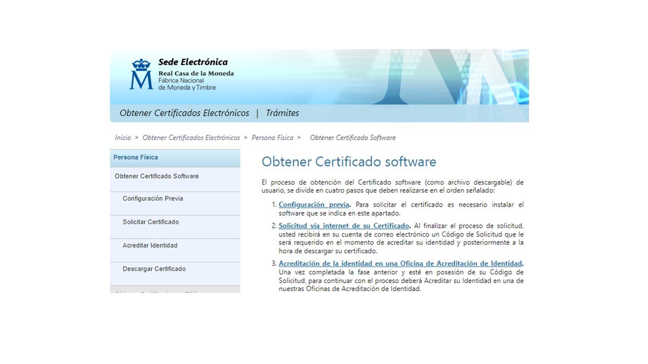 Acceder certificado software.