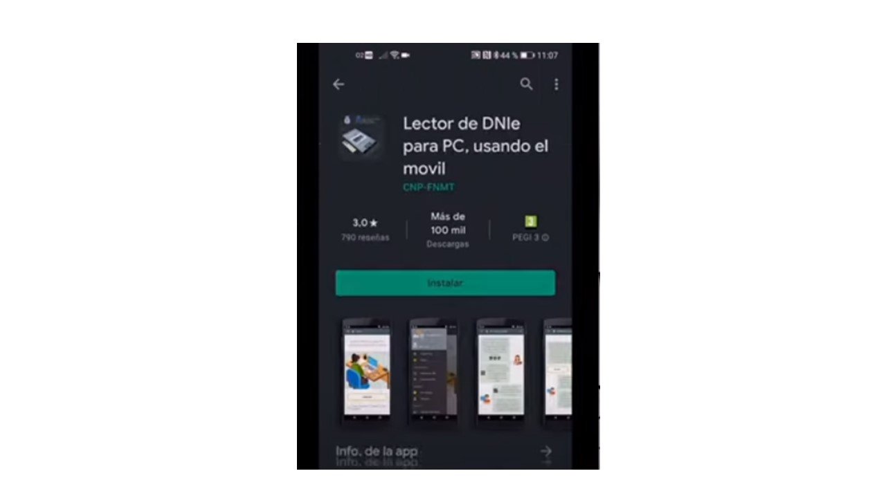 Descargar apk lector del DNIe para el móvil.