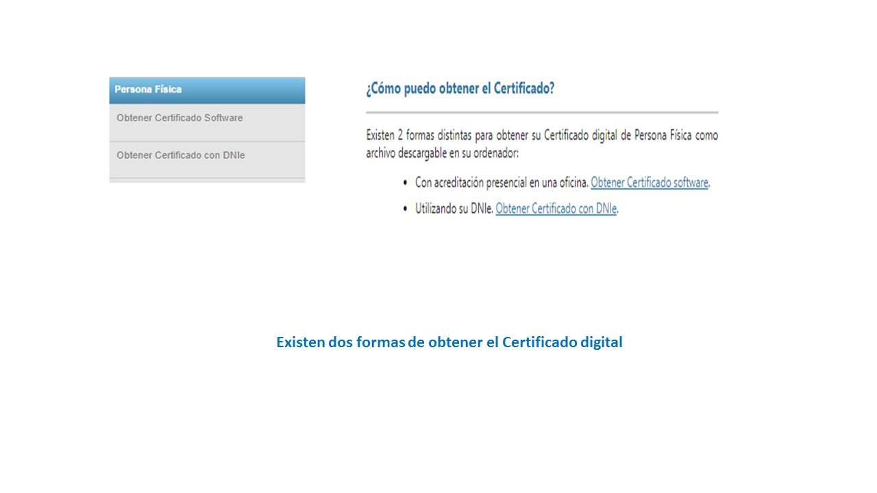 Dos formas de descargar el certificado digital.